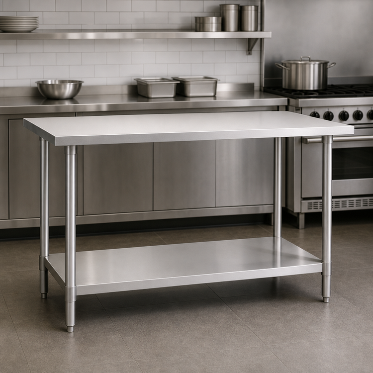 Product image #3 for Mixrite 72-Inch Stainless Steel Work Table with Adjustable Undershelf