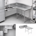 Thumbnail image #3 for Advance Tabco L-Shaped Corner Soil Dishtable with Landing and Pre-Rinse Sink, Right-Hand, 71 Inch, 16/304 Stainless Steel