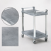 Thumbnail image #3 for Vollrath 2-Shelf Plastic Utility Cart with Chrome Uprights, 30-1/2 x 18-1/2 x 36 Inches
