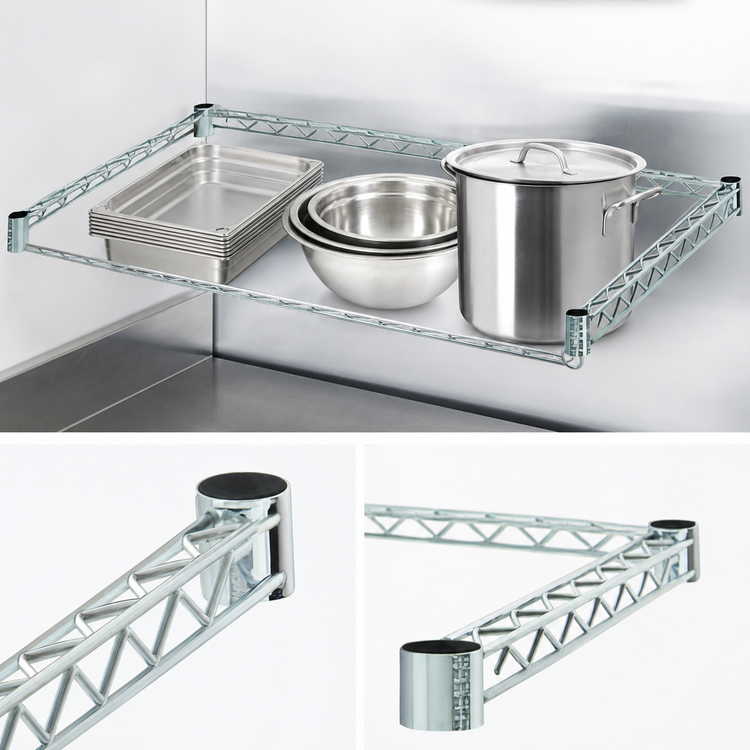Product image #3 for Quantum 3-Sided Wire Frame Shelf, 36 x 24 Inches, 304 Stainless Steel