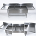Thumbnail image #3 for John Boos Pro-Bowl 3-Compartment Sink with 30-Inch Left and Right Drainboards, 18