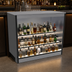 Thumbnail image #3 for Glastender Open Front Back Bar Liquor Display Cabinet with 3-Step LED Shelves, 42 Inch Wide