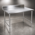 Thumbnail image #3 for Stallion Stainless Steel Open-Base Work Table with 5-Inch Backsplash and Safety Edge Front, 120 x 24 Inches