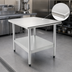 Thumbnail image #3 for 36 x 36 Inch Stationary Stainless Steel Mixer Stand with Adjustable Undershelf, 24 Inch High