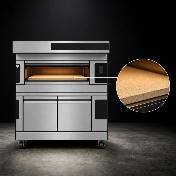 Product image #3 for Moretti Forni S125E Modular Electric Deck Pizza Oven with Proofer and Refractory Stone Deck