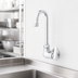 Thumbnail image #3 for T&S Brass Single Pantry Wall-Mount Faucet with Rigid Gooseneck, Lever Handle, and 1.5 GPM Aerator