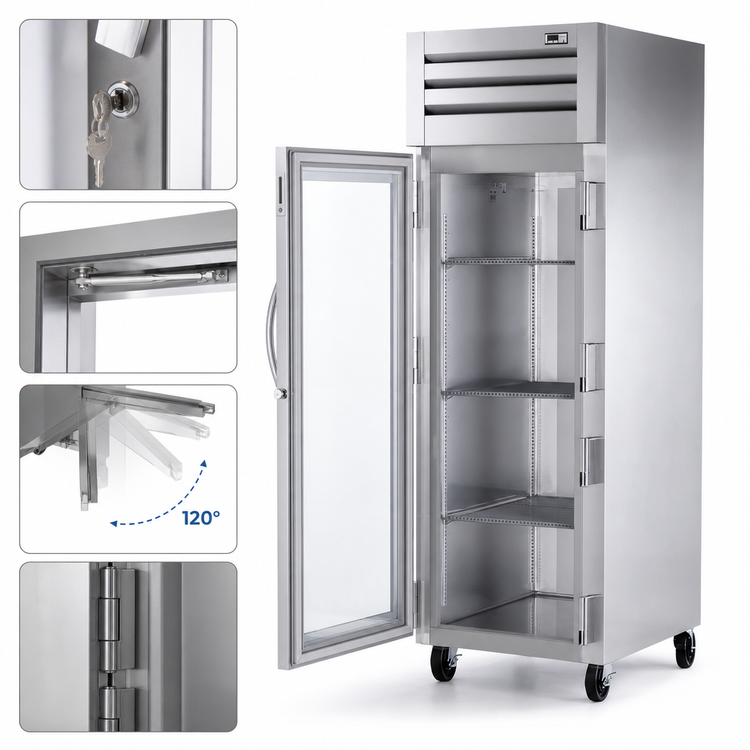 Product image #3 for True Spec Series Reach-In Heated Holding Cabinet, 1-Section, Locking Glass Door, Stainless Steel