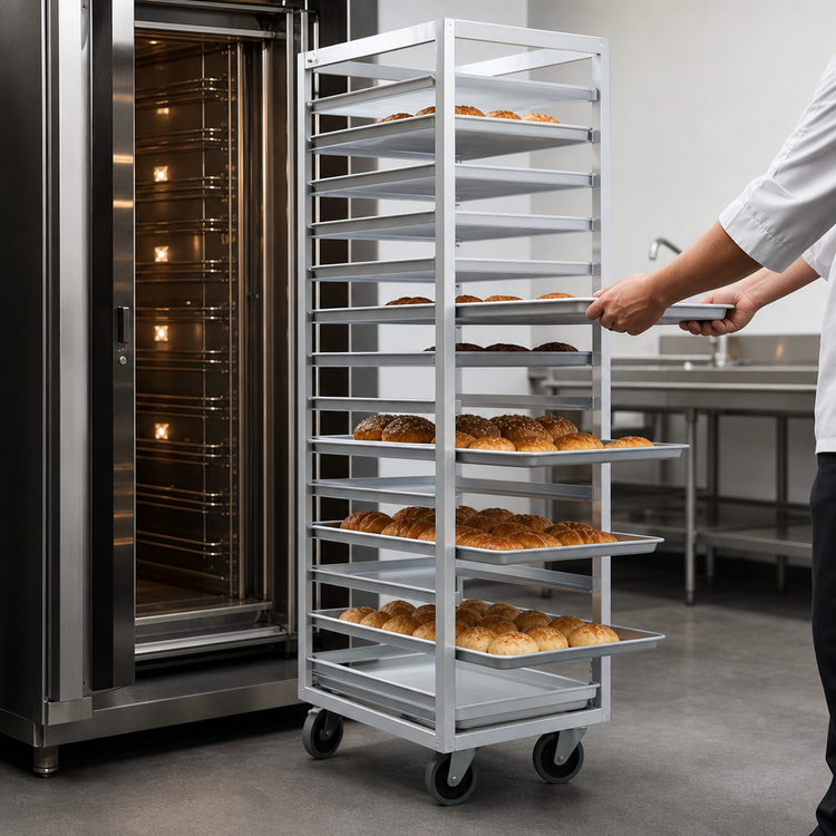 Product image #3 for Eagle Panco Mobile Front-Load Oven Rack for 15 18 x 26-Inch Sheet Pans