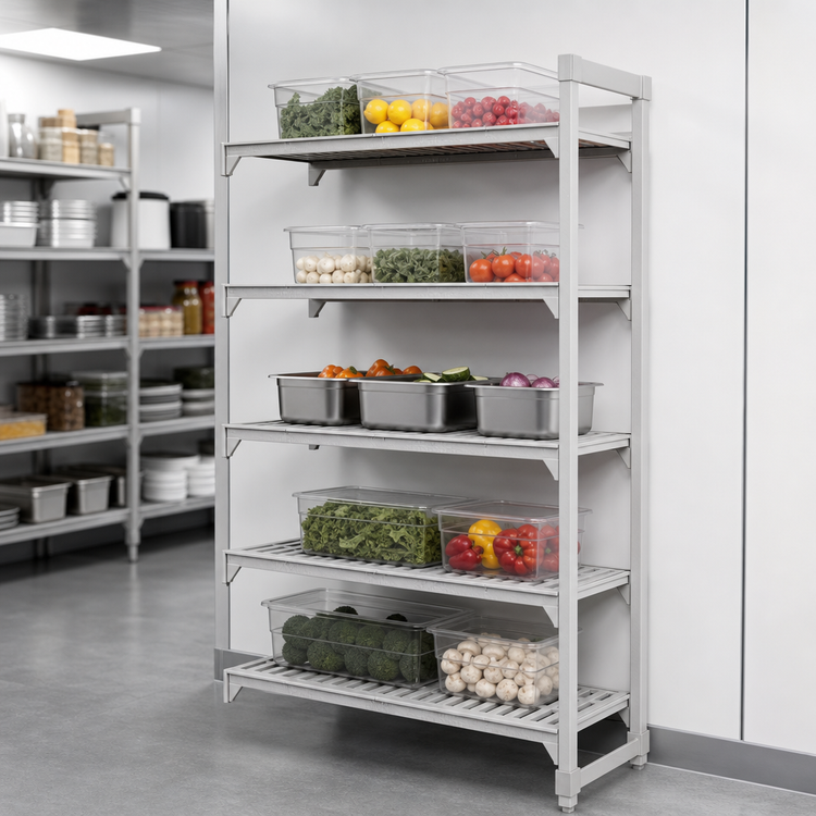 Product image #4 for Camshelving Premium 5-Tier Vented Add-On Polymer Shelving Unit, 24-Inch Wide x 18-Inch Deep x 84-Inch High, Speckled Gray