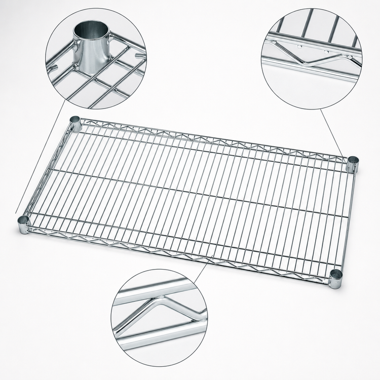 Product image #3 for Quantum 36-Inch W x 12-Inch D 304 Stainless Steel Wire Shelf, 600-800 lb Capacity