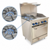 Thumbnail image #3 for Comstock-Castle 30-Inch Commercial Gas Range with 2 Open Burners, 18-Inch Griddle, and Standard Oven