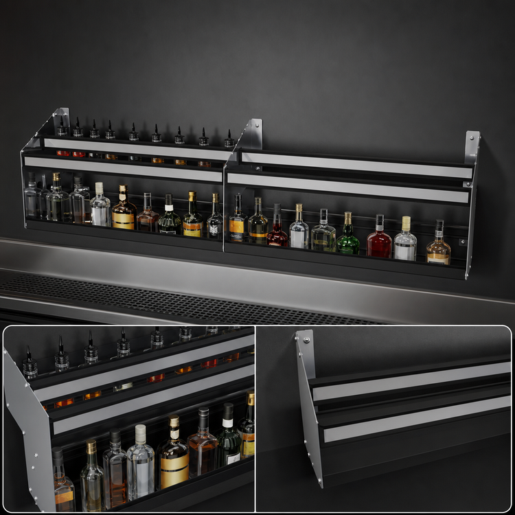 Product image #3 for Glastender DSR-49 49-Inch Double Stainless Steel Speed Rail