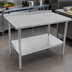 Thumbnail image #3 for John Boos Stallion Stainless Steel Corner Work Table with 1-1/2 Inch Rear Up-Turn, 30 x 24 Inches