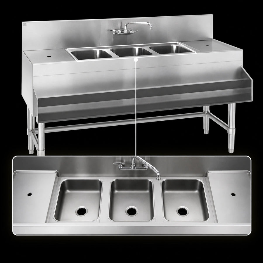 Three-Compartment Sink Layout
