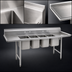 Thumbnail image #3 for Eagle Group 314 Series Four-Compartment Sink with 18-Inch Right-Hand Drainboard, 304 Stainless Steel