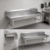 Thumbnail image #3 for John Boos PBMSHS-W2-8020 Wall-Mount Multi-Station Hand Wash Sink, 80 Inch, 4-Station, Stainless Steel
