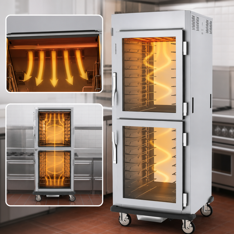Product image #3 for Metro C5 9 Series Controlled Humidity Heated Holding and Proofing Cabinet, Full-Height Pass-Thru, Glass Dutch Doors