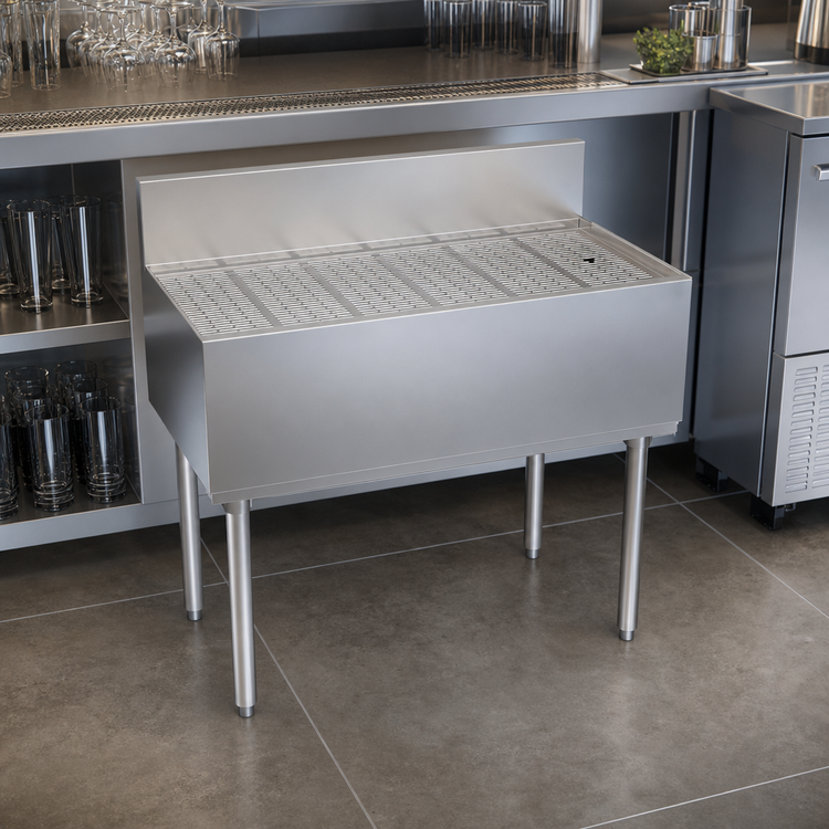 Product image #3 for Krowne Royal Series 36-Inch Freestanding Stainless Steel Underbar Drainboard