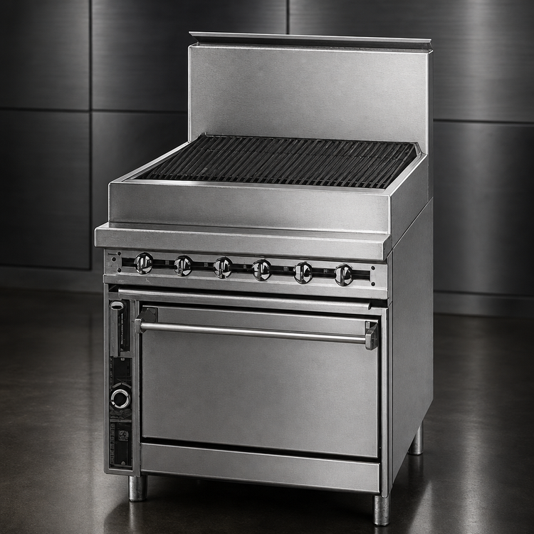 Product image #3 for Jade Titan JTRH-18B 18" Heavy Duty Gas Charbroiler with Cabinet Base