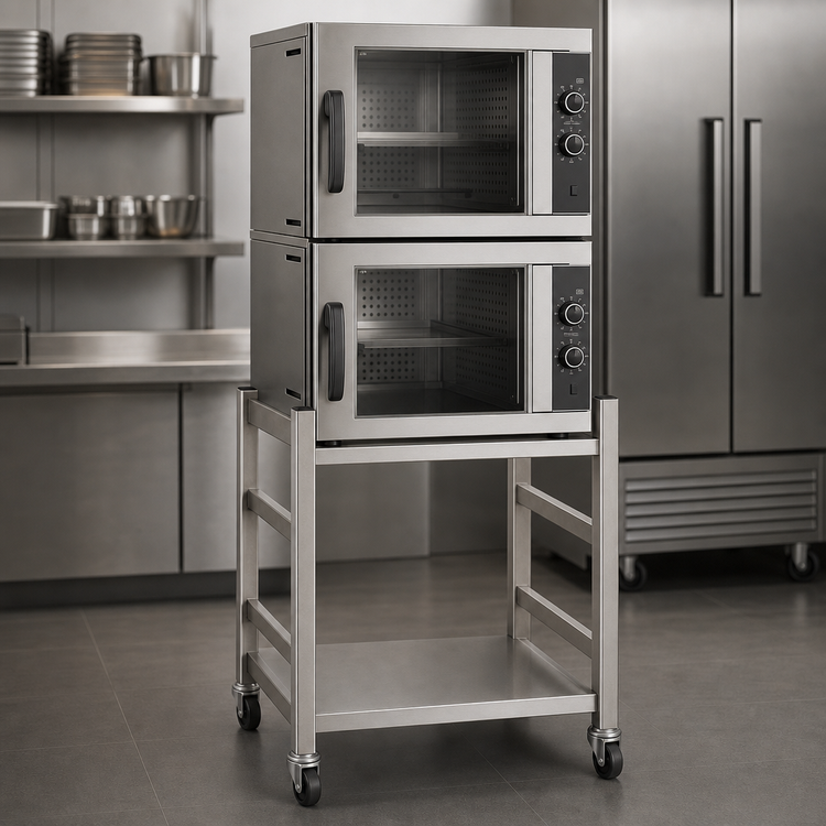 Product image #3 for AccuTemp Stainless Steel Ergo-Low Support Stand for Double-Stacked Steam'N'Hold or Evolution Units