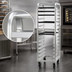 Thumbnail image #3 for New Age Lifetime Series Aluminum End-Loading Bun Pan Rack, 15 Pan Capacity, 73 Inch High, with Casters