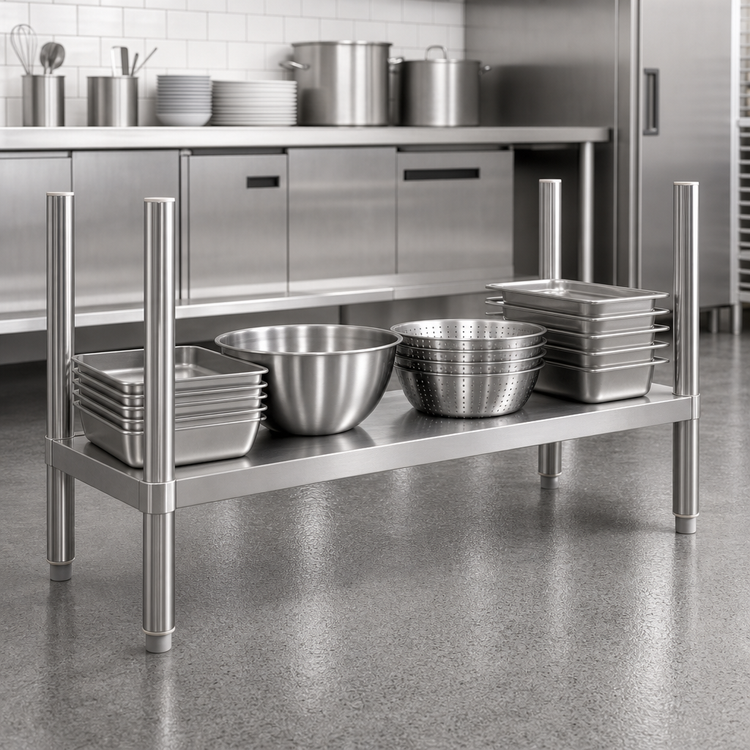 Product image #3 for 78-Inch Stainless Steel Dishtable Undershelf