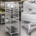 Thumbnail image #3 for Channel Manufacturing Single Section Trapezoidal Aluminum Cafeteria Tray Rack, End Load, 24-Tray Capacity, 21 x 30 x 70 Inches
