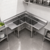 Thumbnail image #3 for Sapphire Manufacturing Corner 3-Compartment Sink with Dual Drainboards, 57-Inch Corner-to-Edge, 18/304 Stainless Steel