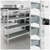 Thumbnail image #3 for Fermostock 4-Tier Starter Polymer Shelving Unit, 66 Inch H x 47 Inch W x 22 Inch D, Gray