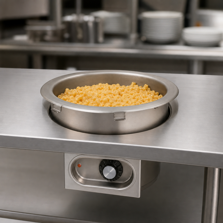 Product image #3 for Eagle Group 11-Quart Round Drop-In Food Warmer with Drain, 120V, Infinite Control