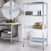 Thumbnail image #3 for New Age T-Bar Series 4-Tier Cantilevered Aluminum Shelving Unit, 48 x 24 x 72 Inches