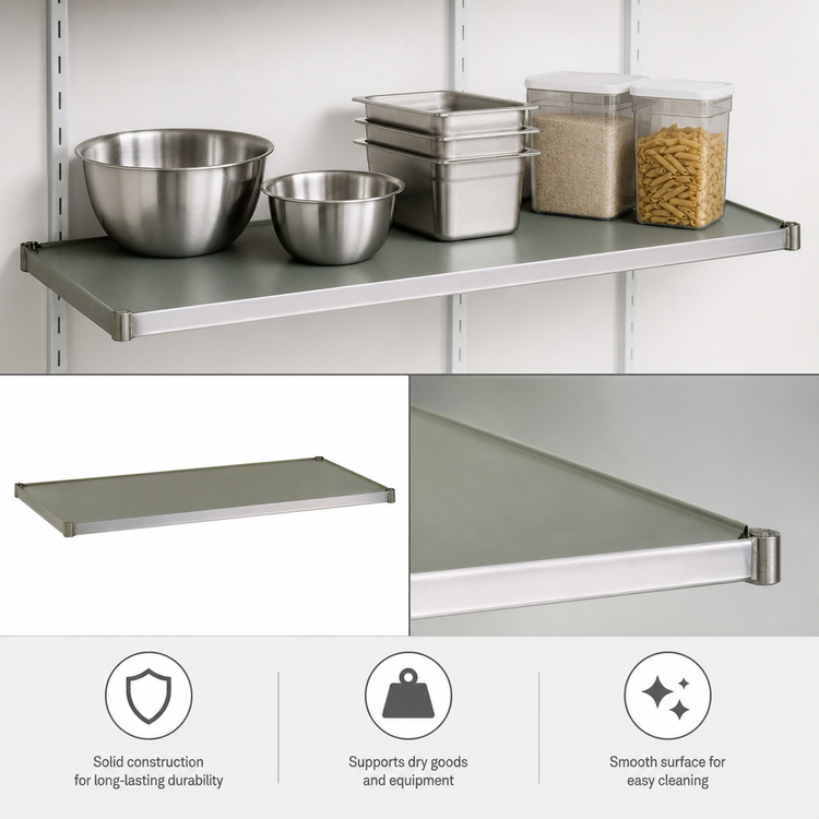 Product image #3 for Eagle Group Valu-Gard Solid Shelf with Marine Edge, 36" x 14", Green Epoxy Finish