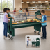 Thumbnail image #4 for SixStar™ Youth Portable Ice-Cooled Food Bar with Legs, 6 Ft., 5-Pan, Forest Green