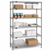 Thumbnail image #3 for Eagle Group Redi-Pak 5-Tier Wire Shelving Unit, 48W x 24D x 74H, Stationary, Pewter Gray Epoxy Finish