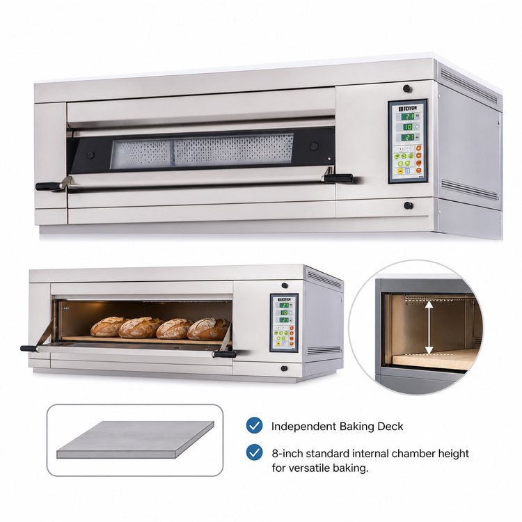 Product image #3 for Doyon Artisan 2T1 Single Deck Full-Size Electric Stone Hearth Oven with Steam