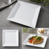 Thumbnail image #3 for Winco Royalsquare 12-Inch Square Porcelain Dinner Plate, White