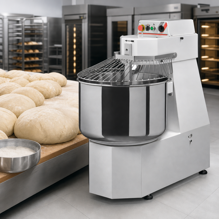 Product image #3 for Trento Avancini SP50 Heavy-Duty Spiral Dough Mixer, 110 lb Capacity, 2-Speed, 208V