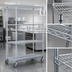 Thumbnail image #3 for Eagle QuadTruss Mobile 4-Tier Wire Shelving Starter Unit with Dunnage Shelf, 48 x 24 x 79 Inches, Zinc Finish