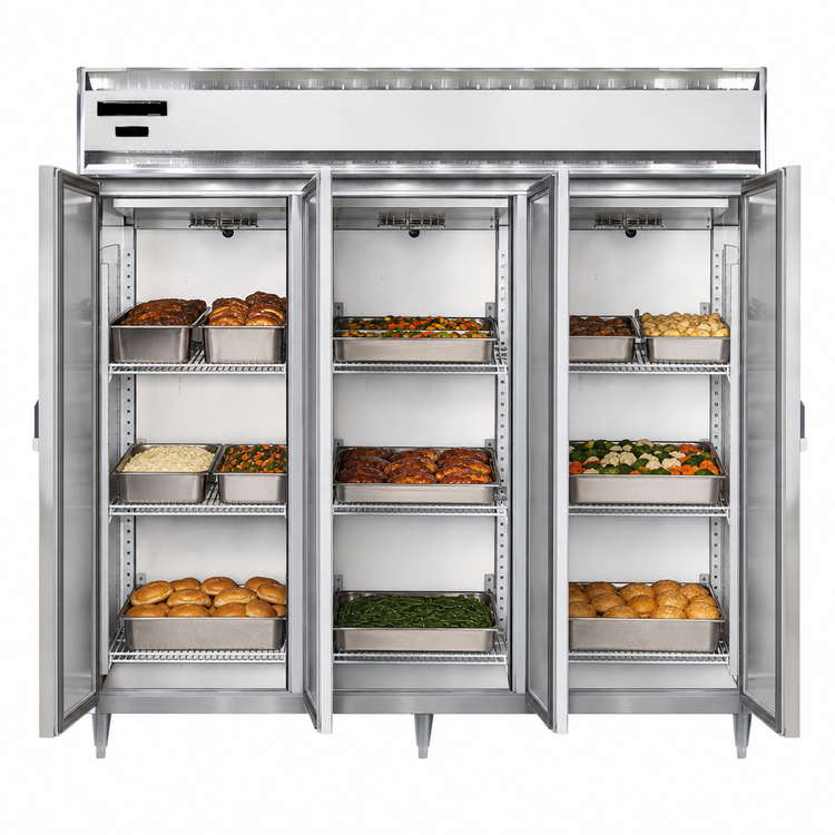 Product image #3 for Continental Refrigerator DL3W-PT-HD Designer Line Three-Section Pass-Thru Heated Holding Cabinet