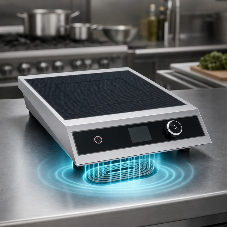 Product image #3 for Hatco Rapide Cuisine Countertop Heavy-Duty Single-Burner Induction Range, 120V, 1800W
