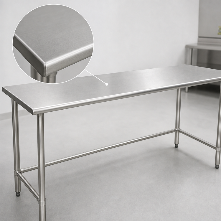 Product image #3 for Eagle Group BlendPort® Budget Series 84-Inch x 24-Inch 430 Stainless Steel Work Table