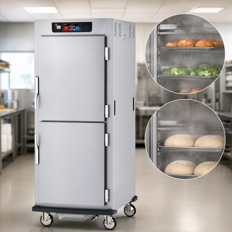 Product image #3 for Metro C5 9 Series Full-Height Pass-Thru Controlled Humidity Heated Holding and Proofing Cabinet with Solid Dutch Doors and Universal Wire Slides