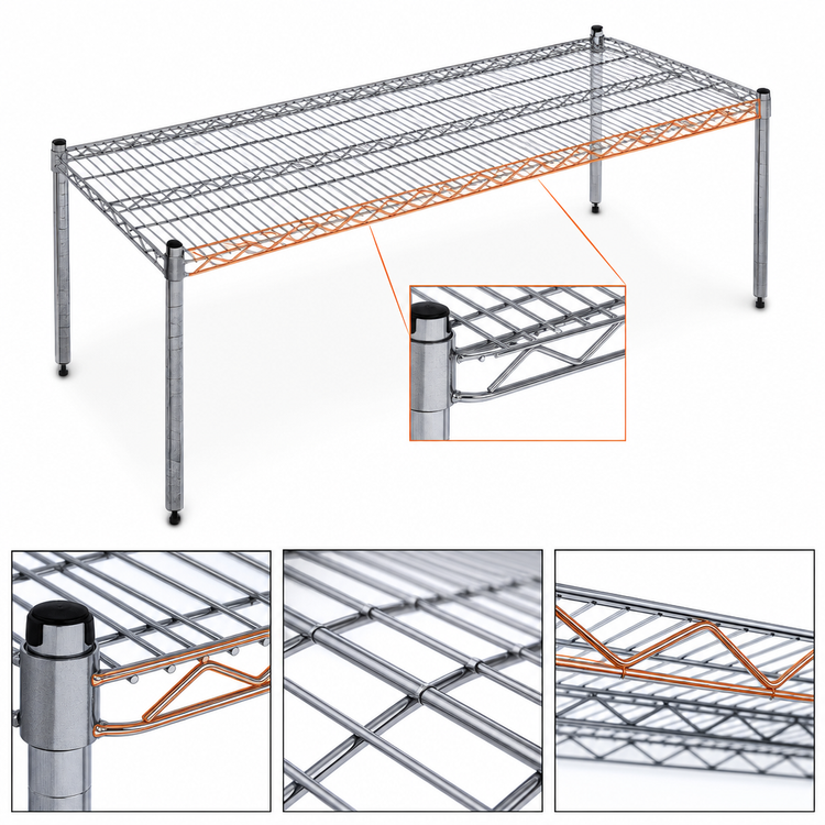 Product image #3 for EagleGard 36 x 18 Inch Wire Dunnage Rack Platform with 14-Inch Posts, 600 lb Capacity