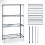 Thumbnail image #3 for Quantum WR74-2124GY 24 x 21 x 74 Inch 4-Shelf Stationary Wire Shelving Starter Unit, Gray Epoxy Finish