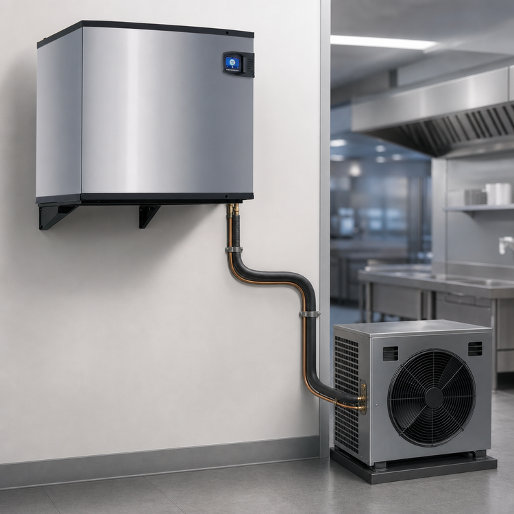 Product image #3 for Manitowoc QuietQube Indigo NXT Air-Cooled Dice Cube Ice Maker Head for Remote Refrigeration