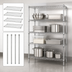 Thumbnail image #3 for Quantum Stationary Wire Shelving Starter Kit, 4-Shelf, 54 x 24 x 63 Inch, 304 Stainless Steel