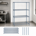 Thumbnail image #3 for Quantum Stationary Wire Shelving Starter Kit, 42W x 24D x 63H, 4-Shelf, Gray Epoxy Antimicrobial Finish