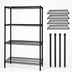 Thumbnail image #3 for Quantum Black Epoxy Antimicrobial Wire Shelving Starter Kit, 42-Inch W x 18-Inch D x 74-Inch H