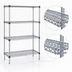 Thumbnail image #3 for Add-A-Shelf 4-Tier Stationary Wire Shelving Starter Unit, 36W x 18D x 74H, Chrome Finish