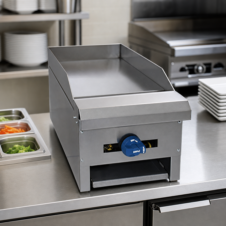 Product image #3 for Comstock-Castle EG12 Commercial Countertop Gas Griddle with 12 x 20-Inch Smooth Steel Plate